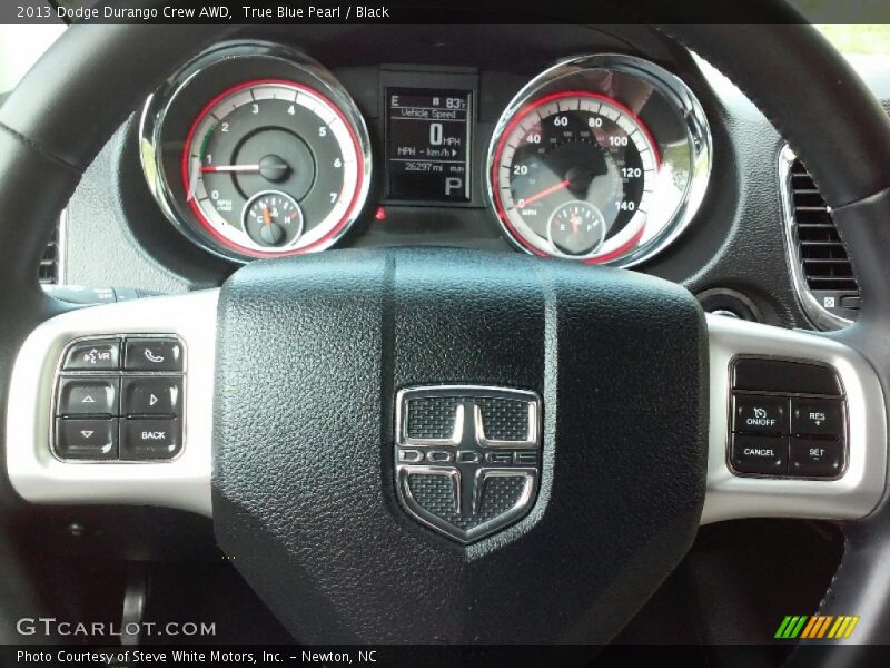 True Blue Pearl / Black 2013 Dodge Durango Crew AWD