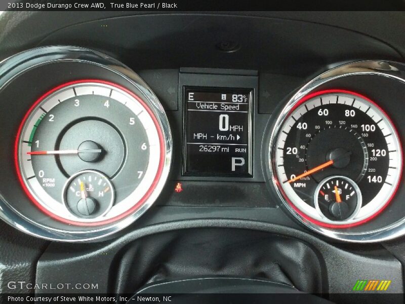 True Blue Pearl / Black 2013 Dodge Durango Crew AWD