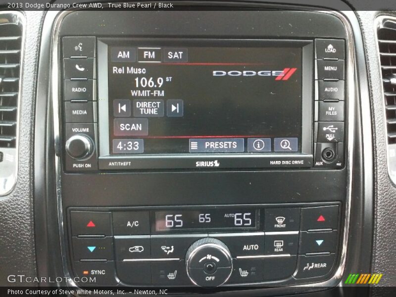 True Blue Pearl / Black 2013 Dodge Durango Crew AWD