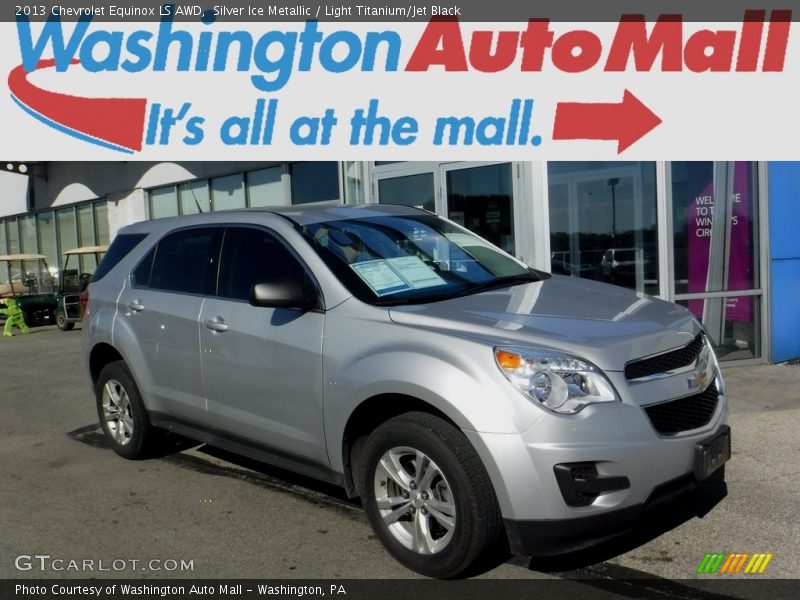 Silver Ice Metallic / Light Titanium/Jet Black 2013 Chevrolet Equinox LS AWD