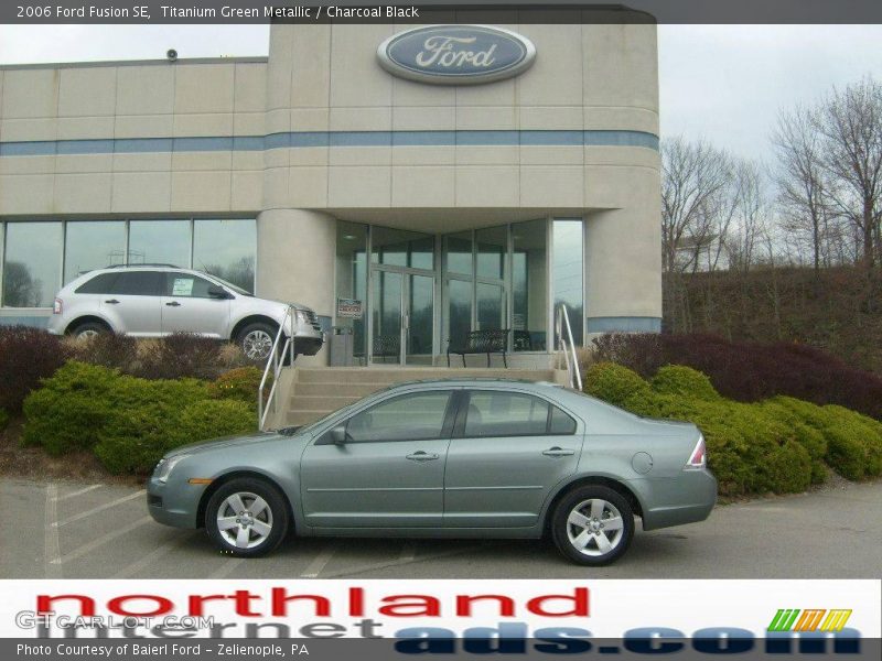Titanium Green Metallic / Charcoal Black 2006 Ford Fusion SE