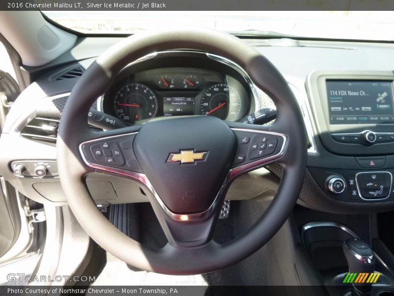 Silver Ice Metallic / Jet Black 2016 Chevrolet Malibu LT