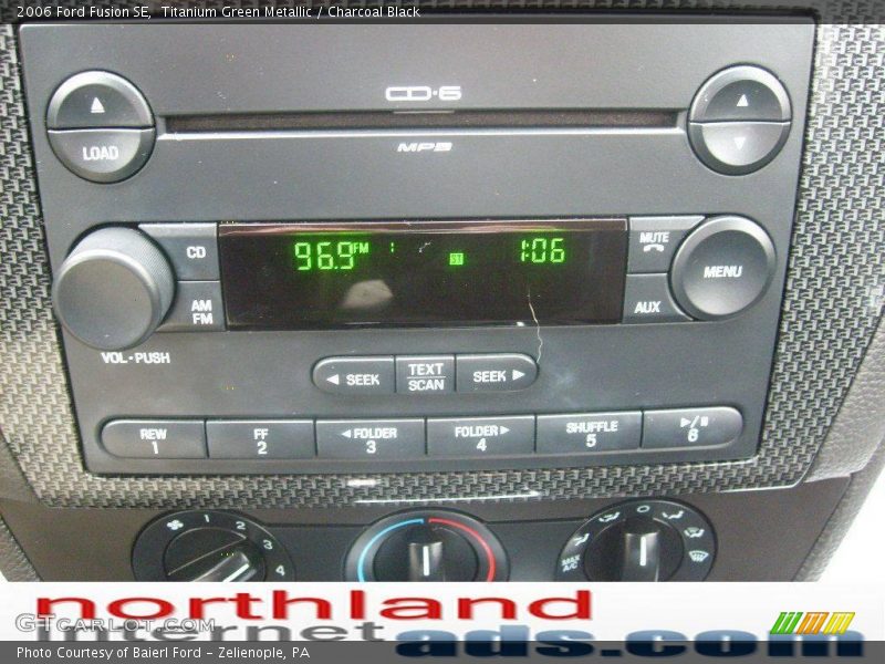 Titanium Green Metallic / Charcoal Black 2006 Ford Fusion SE