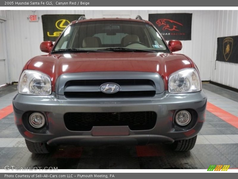 Canyon Red / Beige 2005 Hyundai Santa Fe GLS