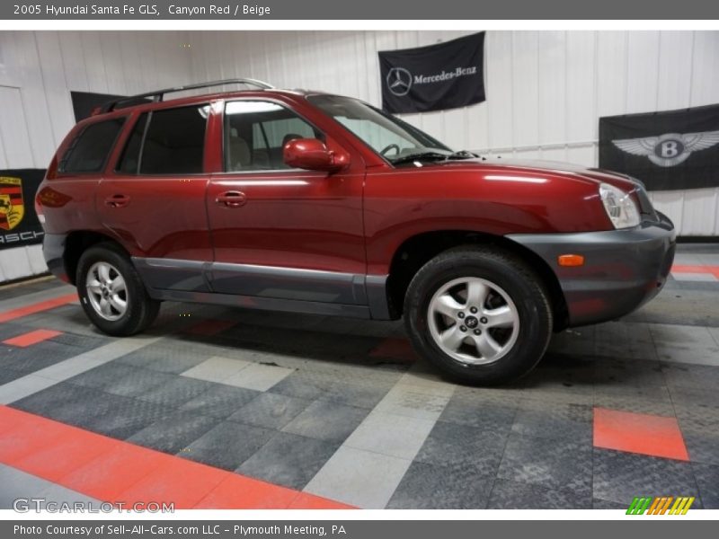 Canyon Red / Beige 2005 Hyundai Santa Fe GLS
