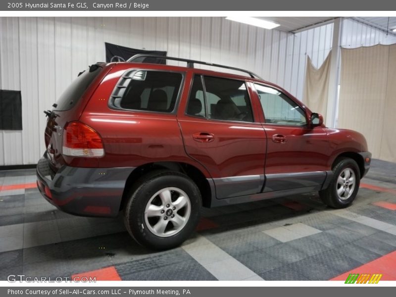 Canyon Red / Beige 2005 Hyundai Santa Fe GLS