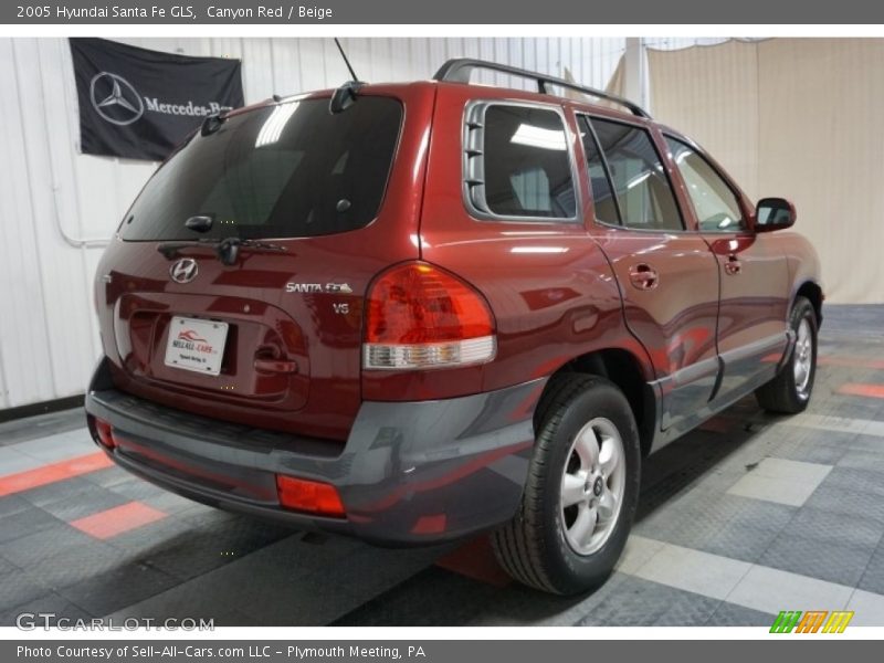 Canyon Red / Beige 2005 Hyundai Santa Fe GLS