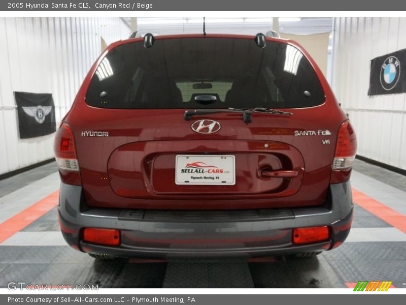 Canyon Red / Beige 2005 Hyundai Santa Fe GLS