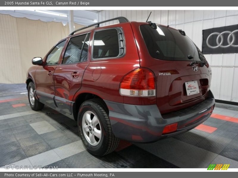 Canyon Red / Beige 2005 Hyundai Santa Fe GLS