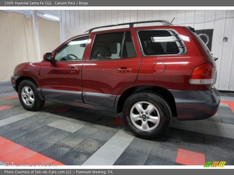 Canyon Red / Beige 2005 Hyundai Santa Fe GLS