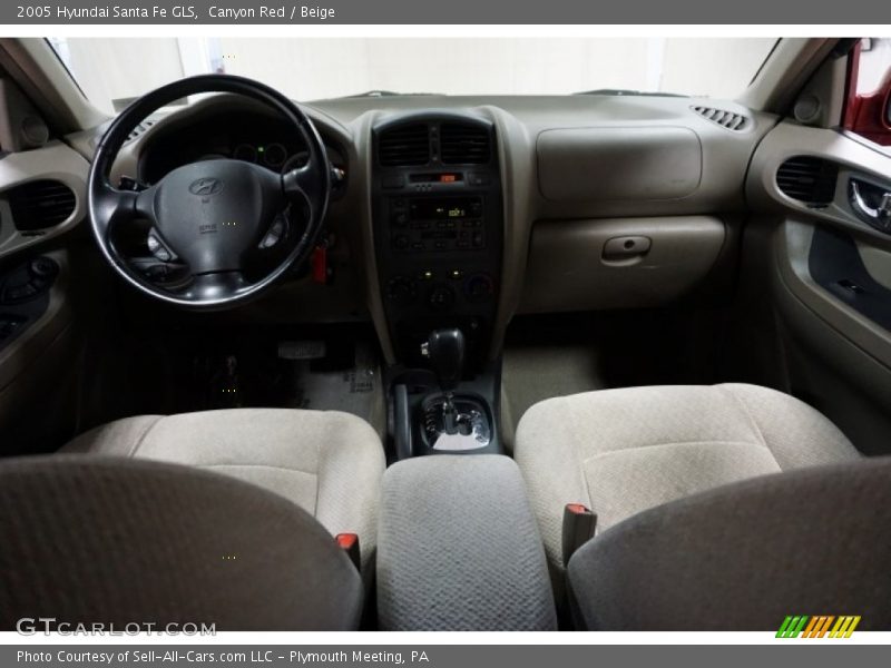 Canyon Red / Beige 2005 Hyundai Santa Fe GLS