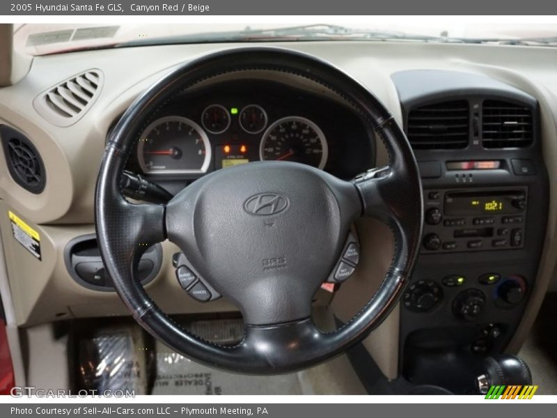 Canyon Red / Beige 2005 Hyundai Santa Fe GLS