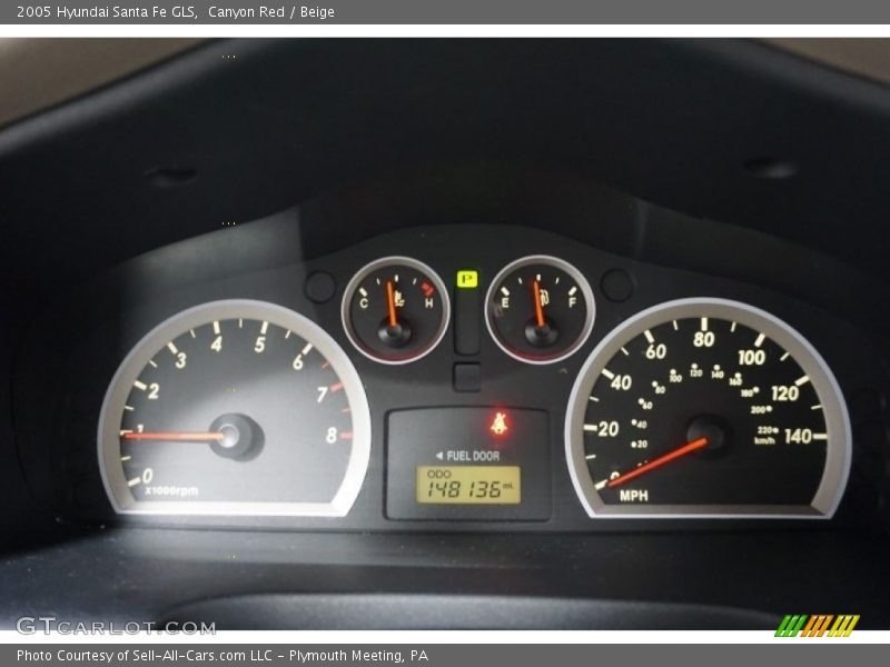 Canyon Red / Beige 2005 Hyundai Santa Fe GLS