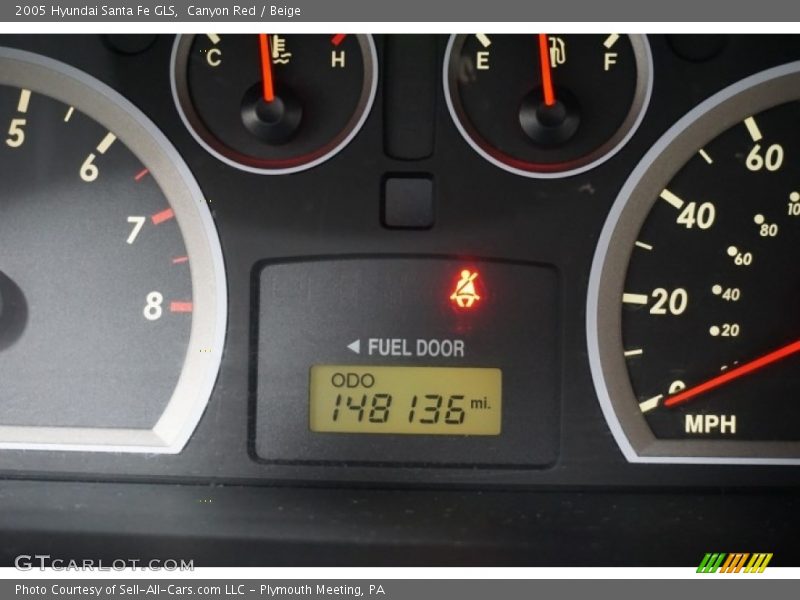 Canyon Red / Beige 2005 Hyundai Santa Fe GLS