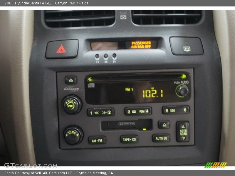 Canyon Red / Beige 2005 Hyundai Santa Fe GLS