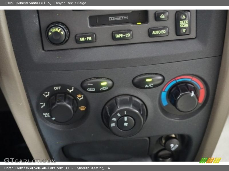 Canyon Red / Beige 2005 Hyundai Santa Fe GLS