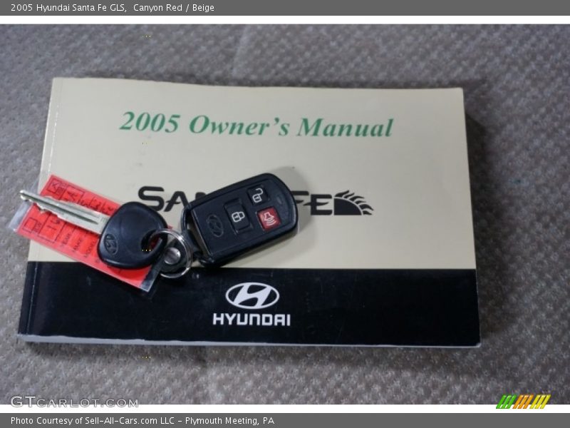 Canyon Red / Beige 2005 Hyundai Santa Fe GLS