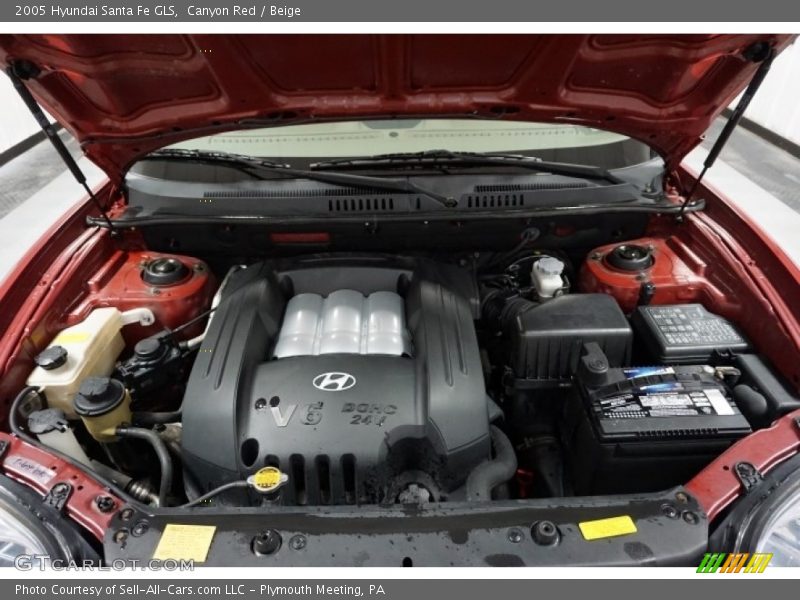 Canyon Red / Beige 2005 Hyundai Santa Fe GLS