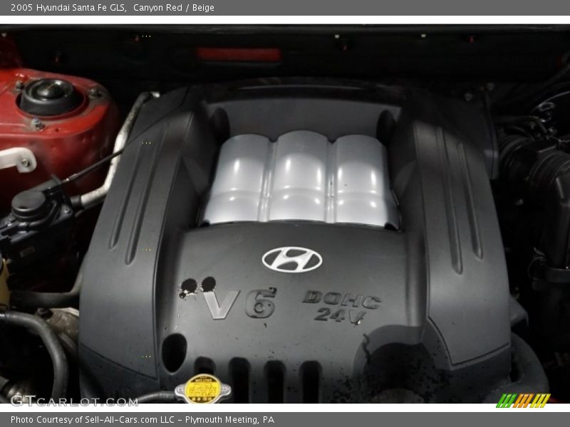 Canyon Red / Beige 2005 Hyundai Santa Fe GLS