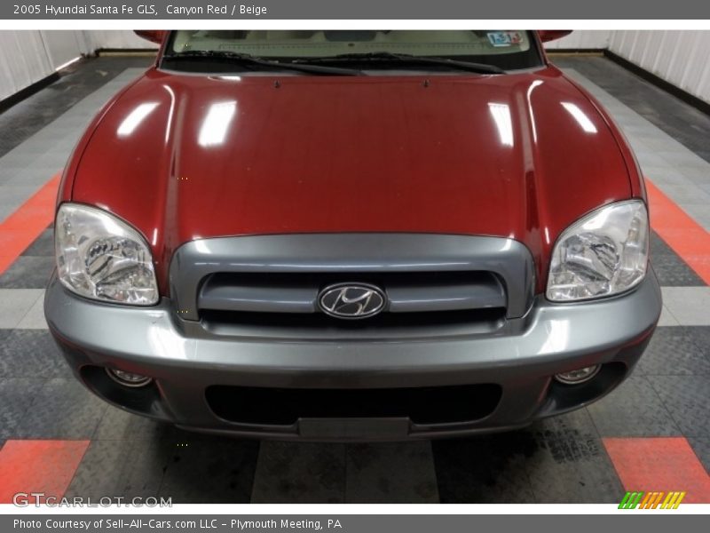 Canyon Red / Beige 2005 Hyundai Santa Fe GLS