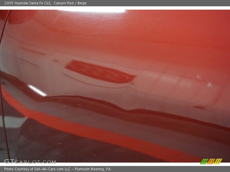 Canyon Red / Beige 2005 Hyundai Santa Fe GLS