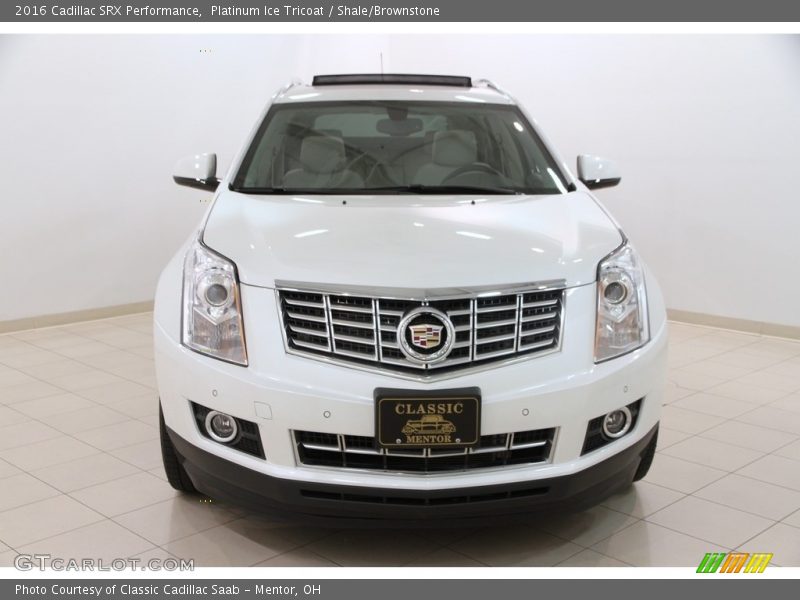 Platinum Ice Tricoat / Shale/Brownstone 2016 Cadillac SRX Performance