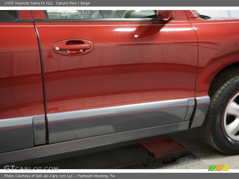 Canyon Red / Beige 2005 Hyundai Santa Fe GLS