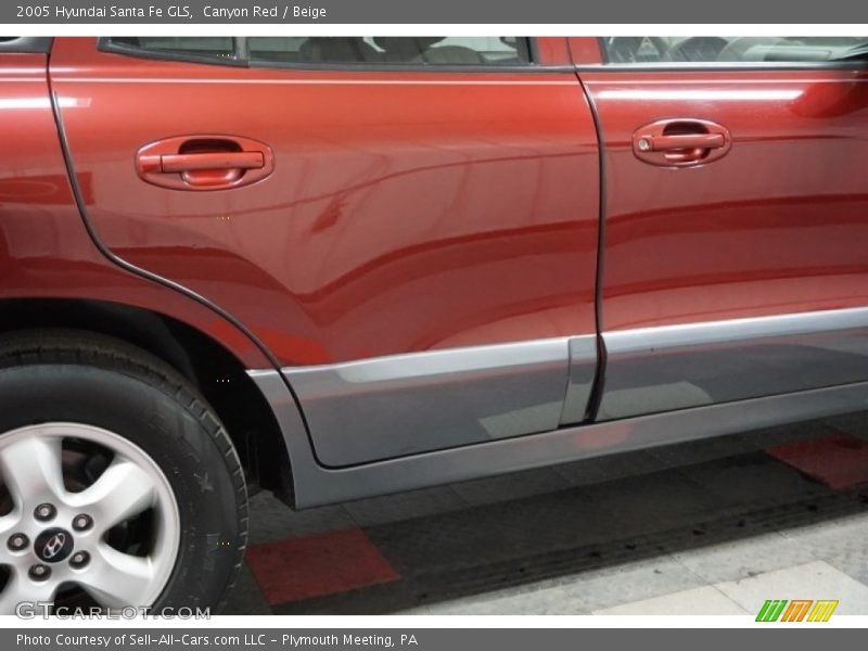 Canyon Red / Beige 2005 Hyundai Santa Fe GLS