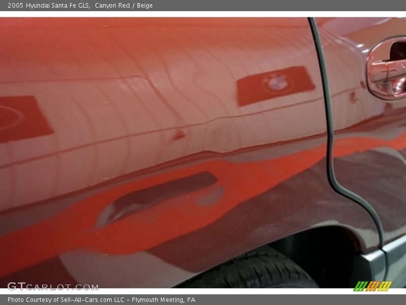Canyon Red / Beige 2005 Hyundai Santa Fe GLS