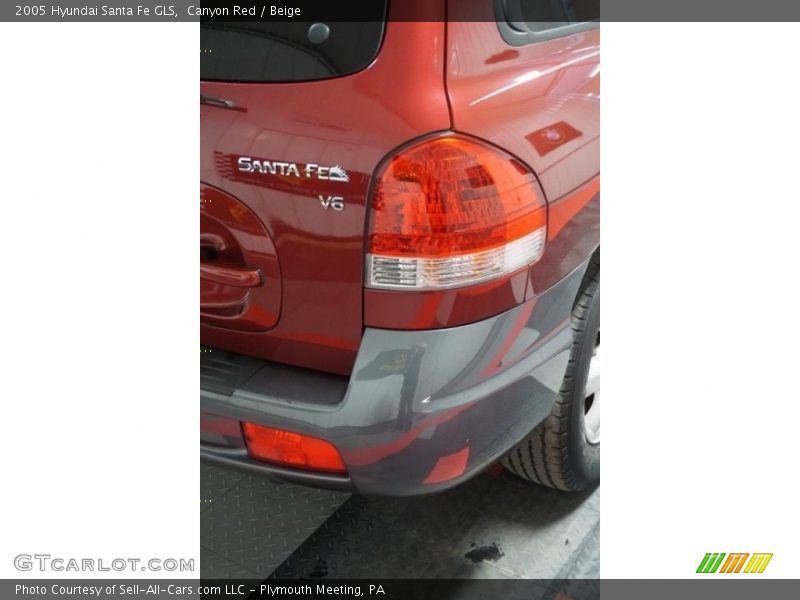 Canyon Red / Beige 2005 Hyundai Santa Fe GLS