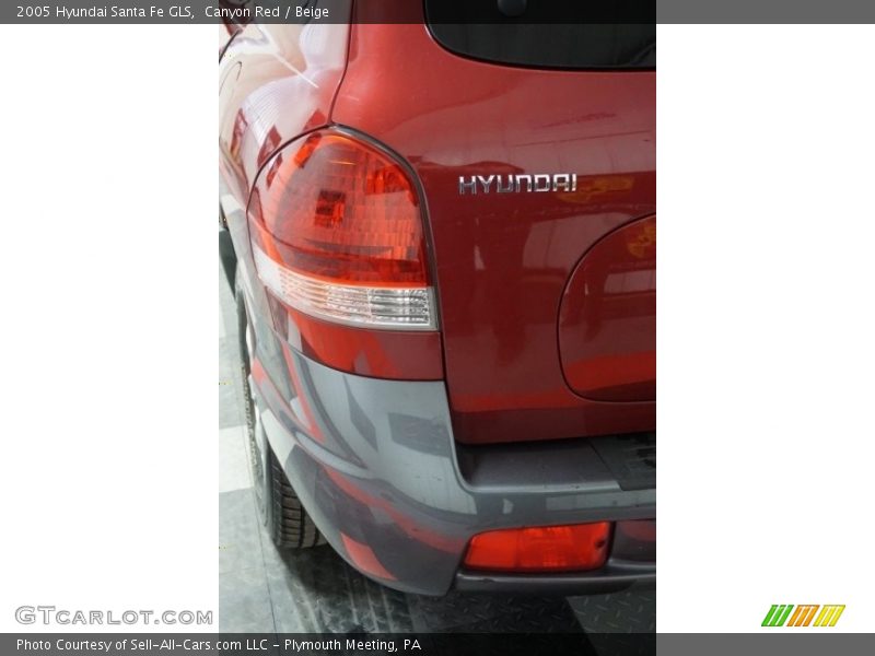 Canyon Red / Beige 2005 Hyundai Santa Fe GLS