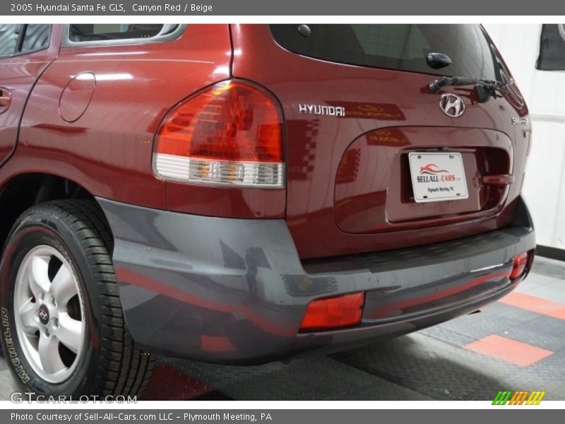 Canyon Red / Beige 2005 Hyundai Santa Fe GLS