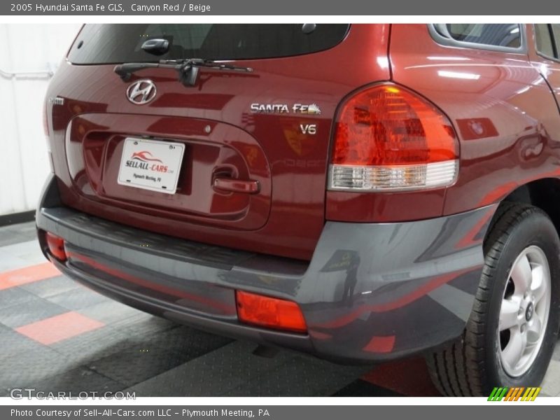 Canyon Red / Beige 2005 Hyundai Santa Fe GLS