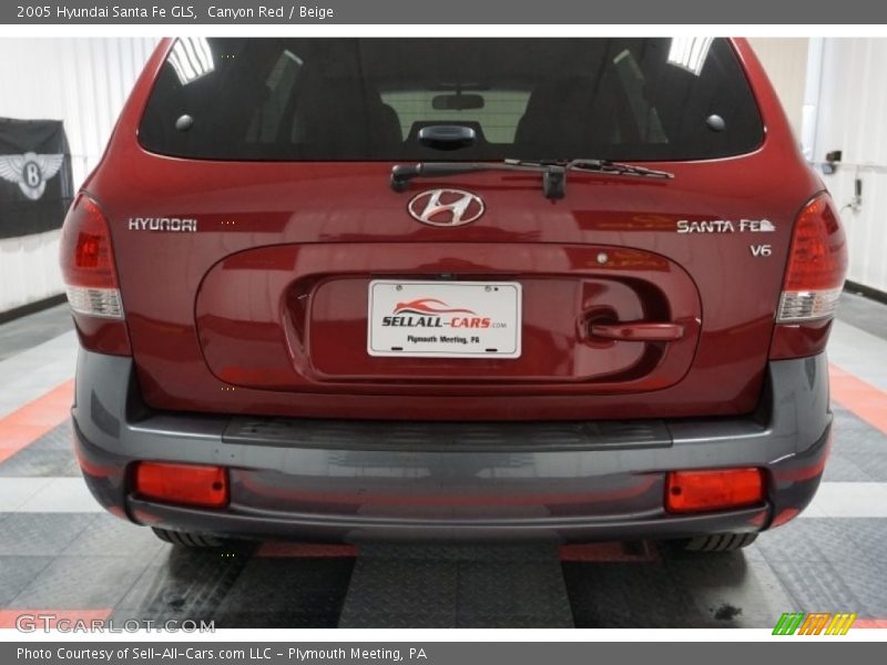 Canyon Red / Beige 2005 Hyundai Santa Fe GLS