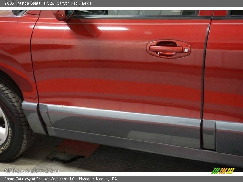Canyon Red / Beige 2005 Hyundai Santa Fe GLS