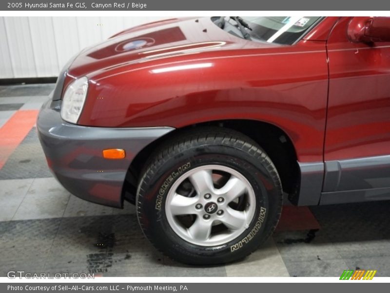 Canyon Red / Beige 2005 Hyundai Santa Fe GLS