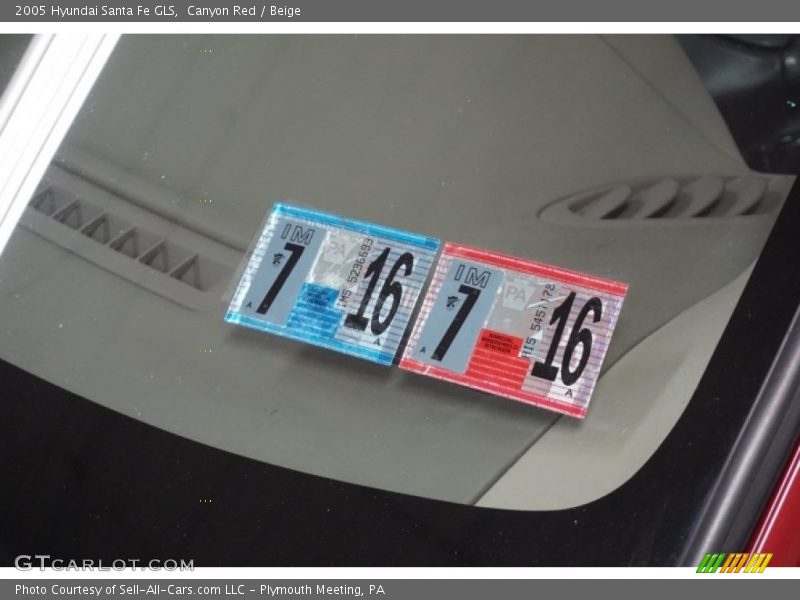 Canyon Red / Beige 2005 Hyundai Santa Fe GLS