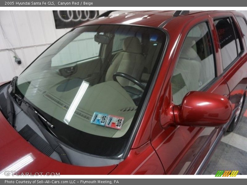 Canyon Red / Beige 2005 Hyundai Santa Fe GLS