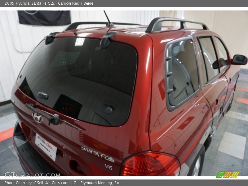 Canyon Red / Beige 2005 Hyundai Santa Fe GLS