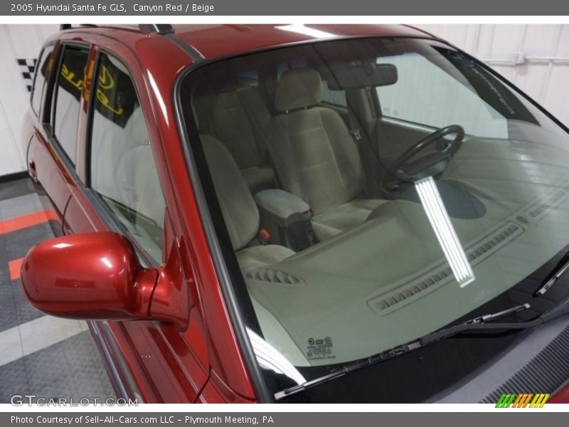 Canyon Red / Beige 2005 Hyundai Santa Fe GLS