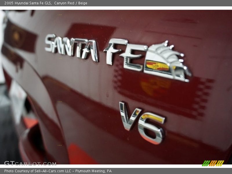 Canyon Red / Beige 2005 Hyundai Santa Fe GLS