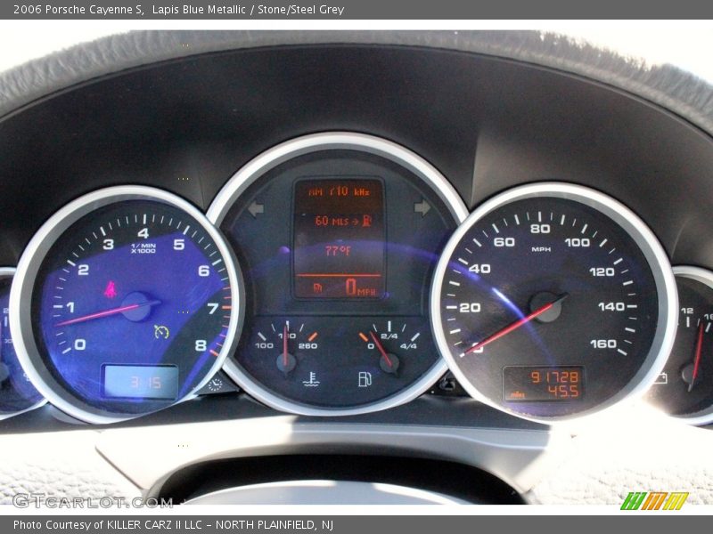 Lapis Blue Metallic / Stone/Steel Grey 2006 Porsche Cayenne S