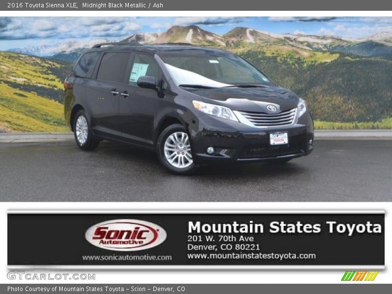 Midnight Black Metallic / Ash 2016 Toyota Sienna XLE