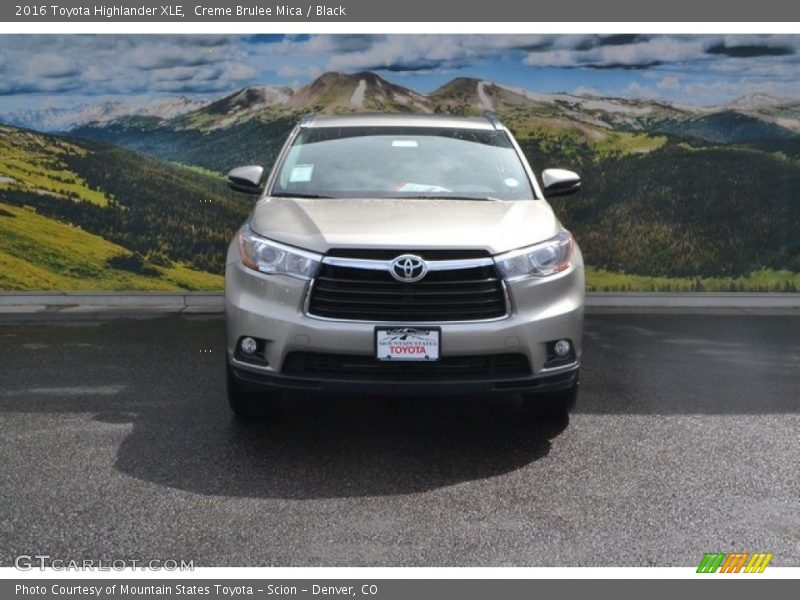 Creme Brulee Mica / Black 2016 Toyota Highlander XLE