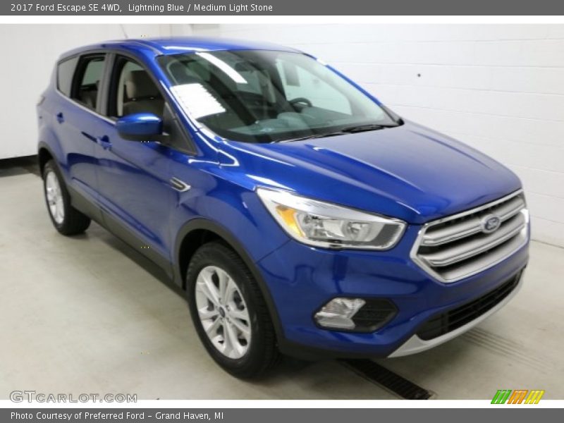 Lightning Blue / Medium Light Stone 2017 Ford Escape SE 4WD