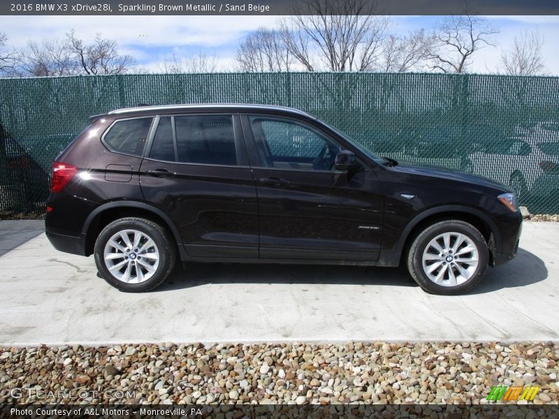 Sparkling Brown Metallic / Sand Beige 2016 BMW X3 xDrive28i
