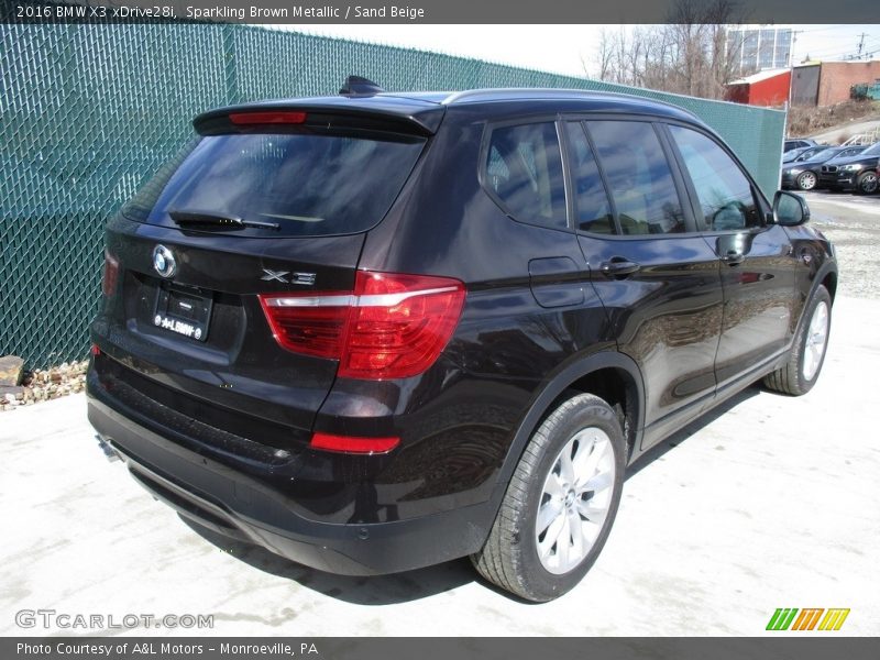 Sparkling Brown Metallic / Sand Beige 2016 BMW X3 xDrive28i