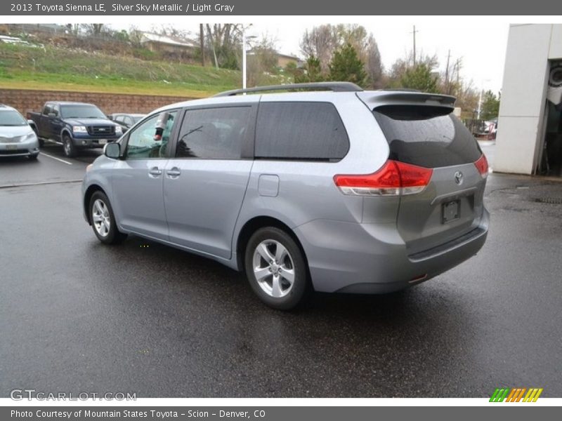 Silver Sky Metallic / Light Gray 2013 Toyota Sienna LE