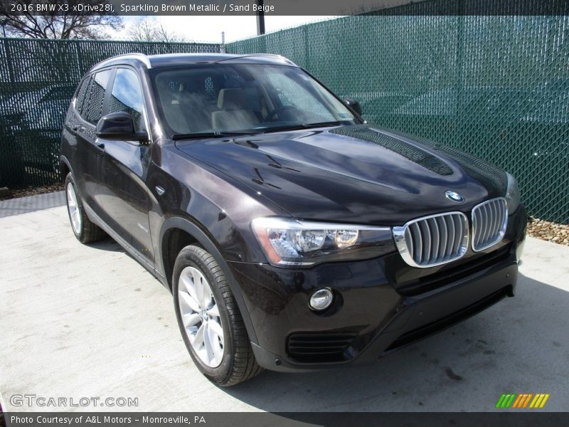 Sparkling Brown Metallic / Sand Beige 2016 BMW X3 xDrive28i