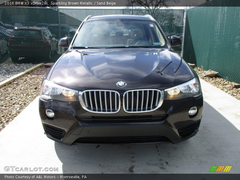 Sparkling Brown Metallic / Sand Beige 2016 BMW X3 xDrive28i